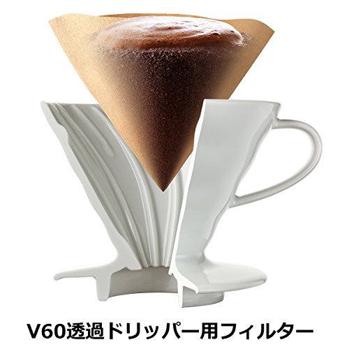 Hario V60 Size 01 Paper Coffee Filters (White  100-Pack)