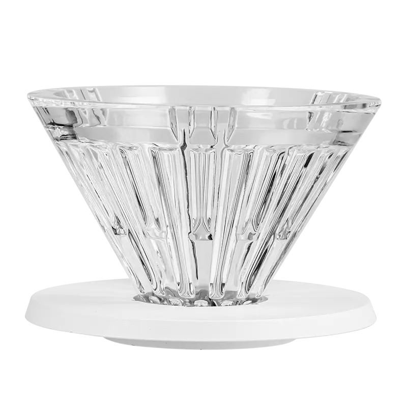 TIMEMORE Turbo 01 Crystal Eye Glass Dripper 01  PC Holder | White