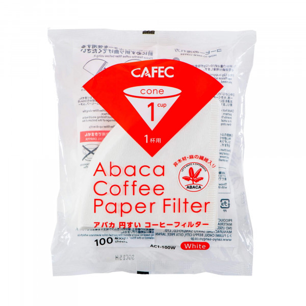 CAFEC Abaca Cup 1 Cone Paper Filter 