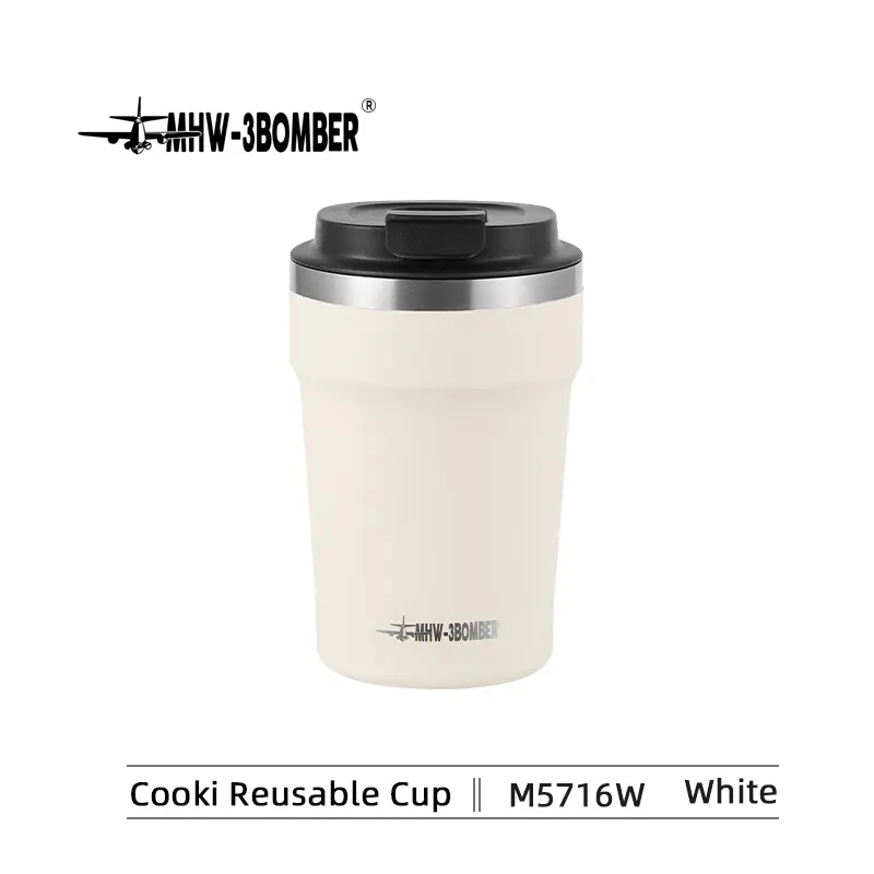 MHW-3BOMBER Cooki Reusable Cup 360ml-White 