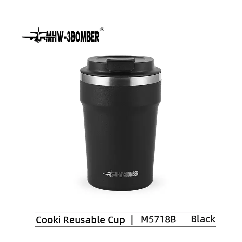MHW-3BOMBER Cooki Reusable Cup 360ml-Black 