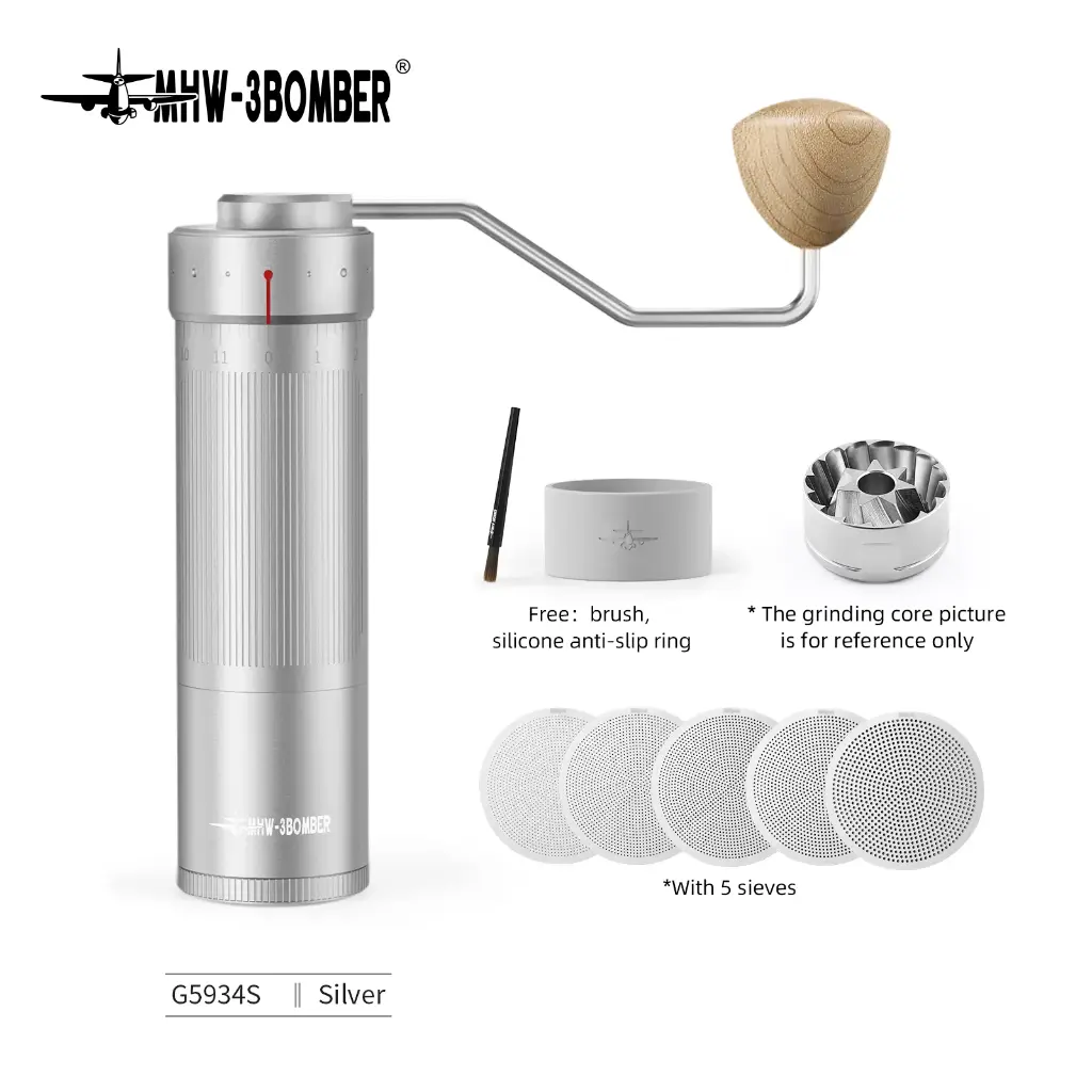 MHW-3BOMBER Blade R3 Manual Coffee Grinder (Silver)