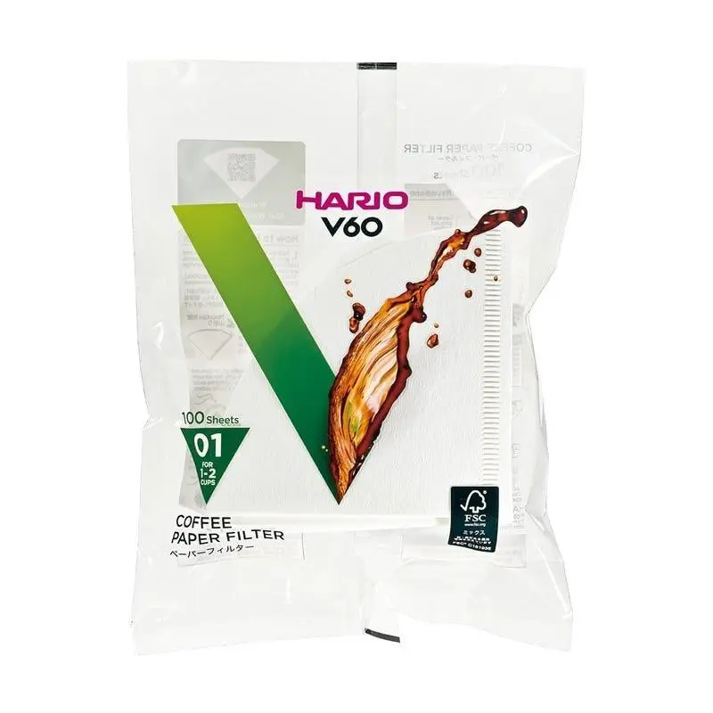 Hario V60 Size 02 Paper Coffee Filters (100-Pack)